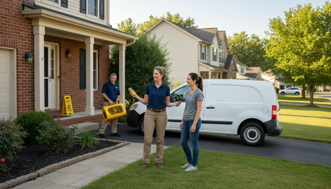 Residential water damage restoration in Kinmundy, IL